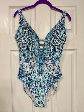 Lilly Pulitzer Call Me on My Shell Phone Jaspen Swimsuit